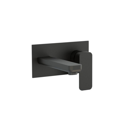 Flite Wall Mounted Basin Mixer - Matte Black